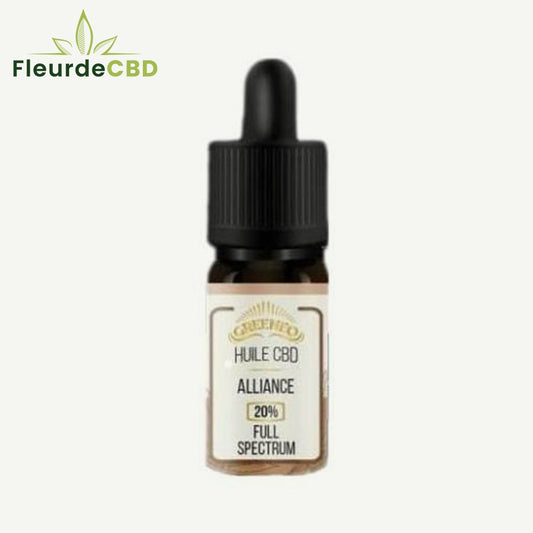 Huile CBD Greeneo Alliance flacon 10 ml - Fleurs de CBD